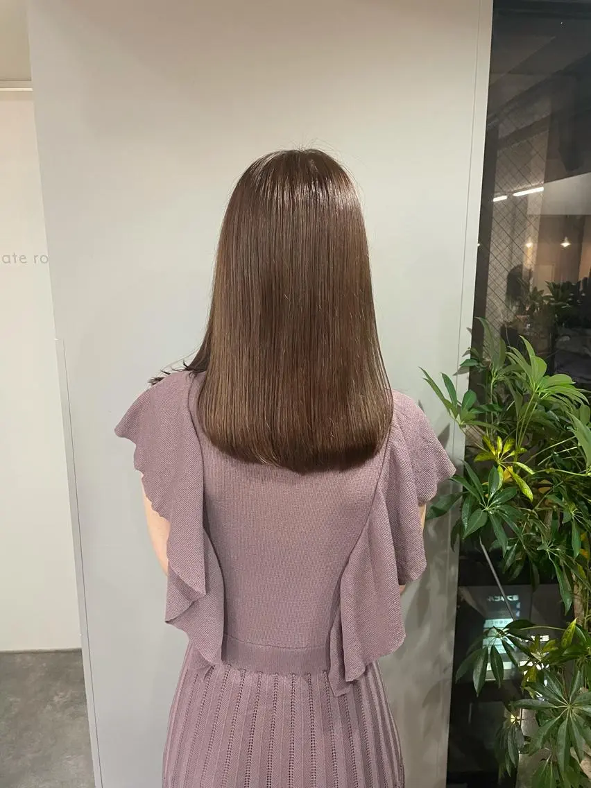セミロング ヘアカラー ♡透明感/艶カラー/ M a I ♡のヘアスタイル