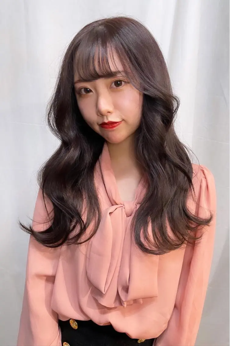 ロング カラー ヘアアレンジ 髙塚碧🇰🇷 韓国ヘア🎗️のヘアスタイル