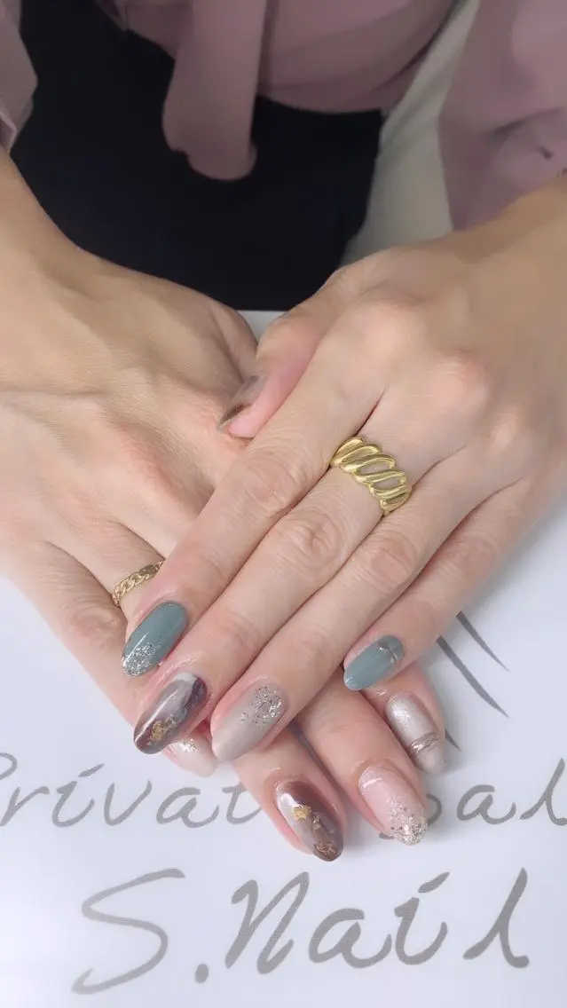 ネイル 大分S.Nail ⟡.*💠🫧のネイルデザイン