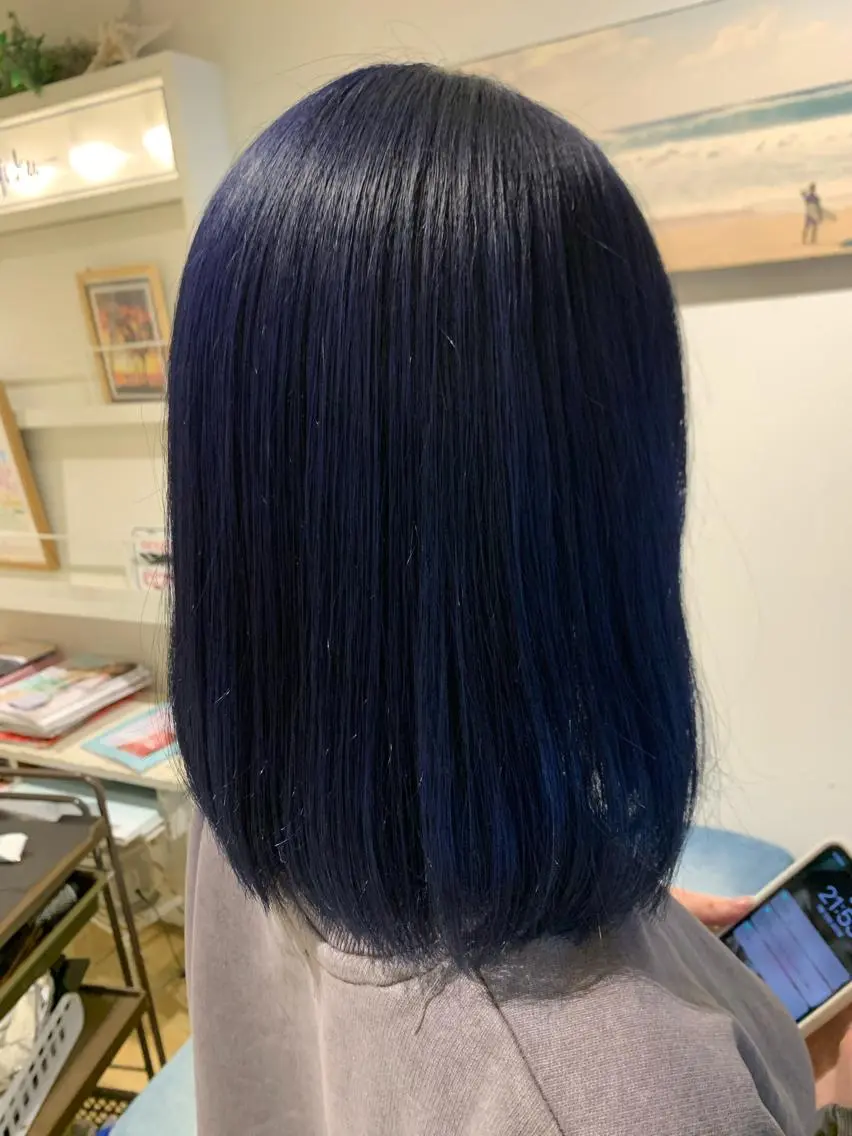 ミディアム ヘアカラー トリートメント 渋谷ハイトーン/ デザインカラー阿部のヘアスタイル