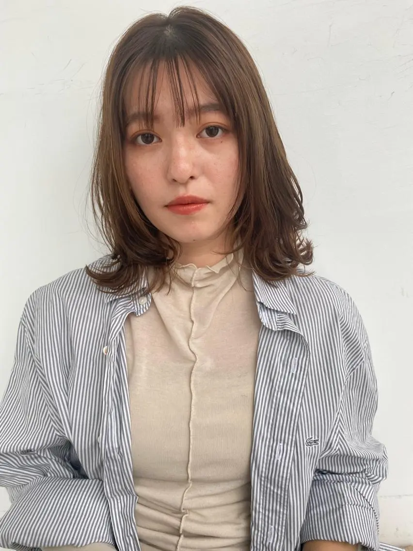ミディアム カラー ヒラノホナミ 🫧艶髪🫧髪質改善のヘアスタイル