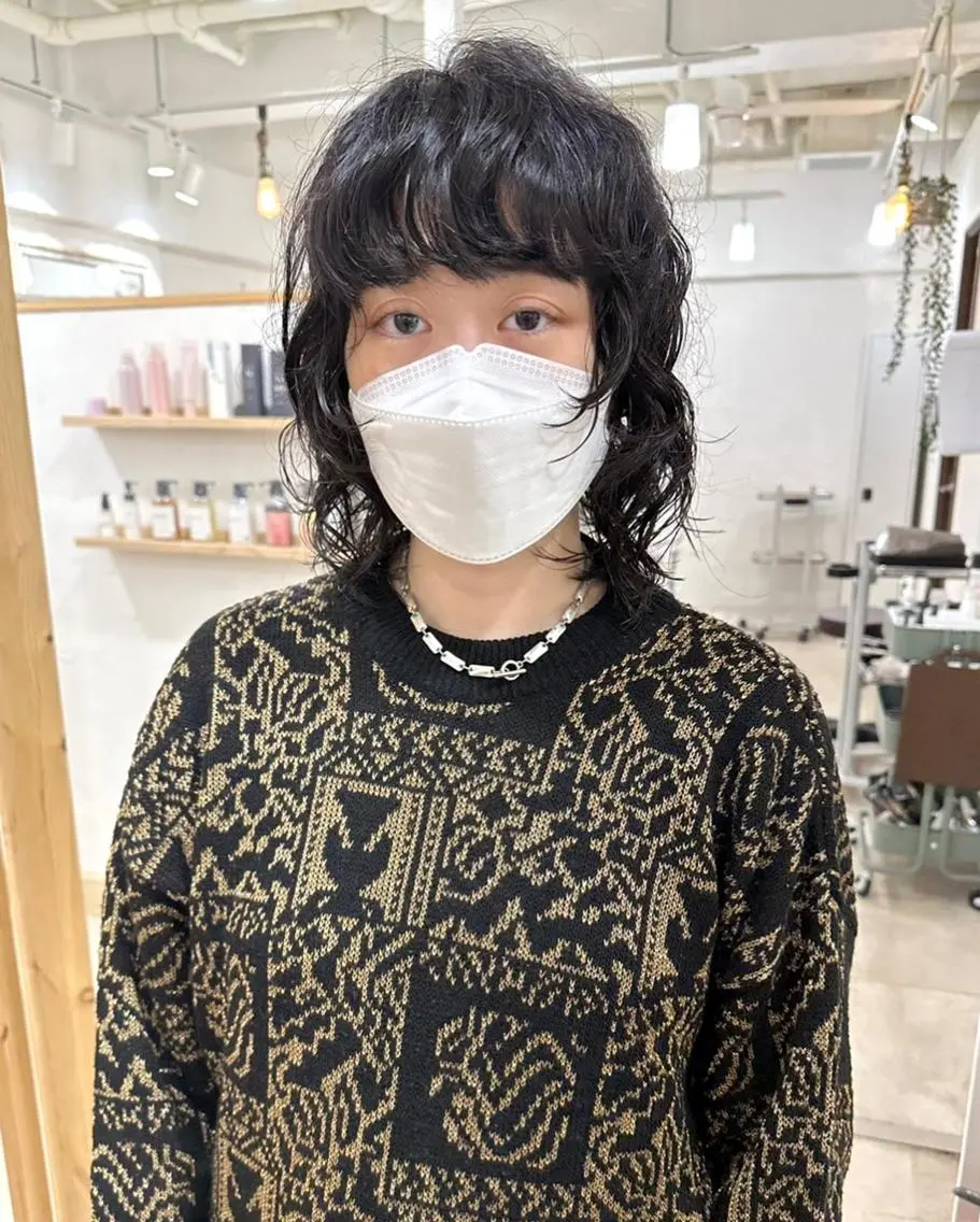 ショート カラー パーマ 切りっぱなしボブ 前下がりボブ ショートボブ 黒髪 インナーカラー 髪質改善 縮毛矯正/ レイヤー/銀座/本木のヘアスタイル