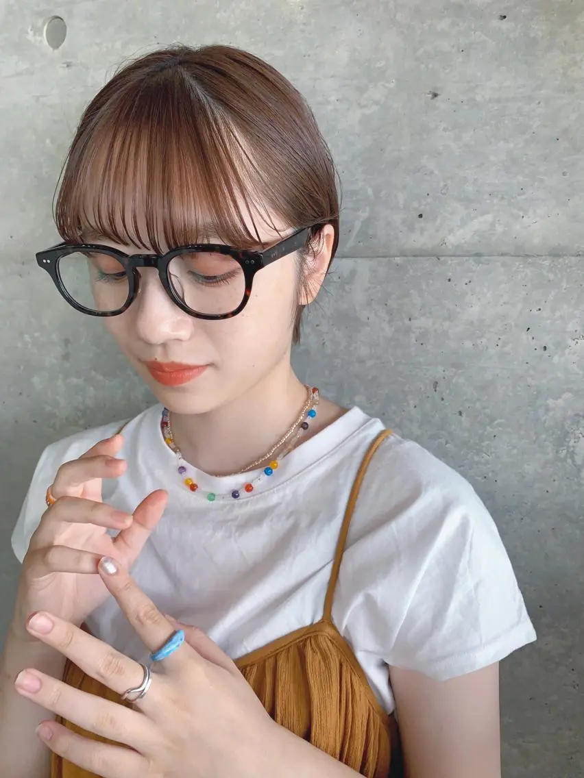 ショート カラー ボブパーマコテ巻き風 パーマNo1深江秀平のヘアスタイル