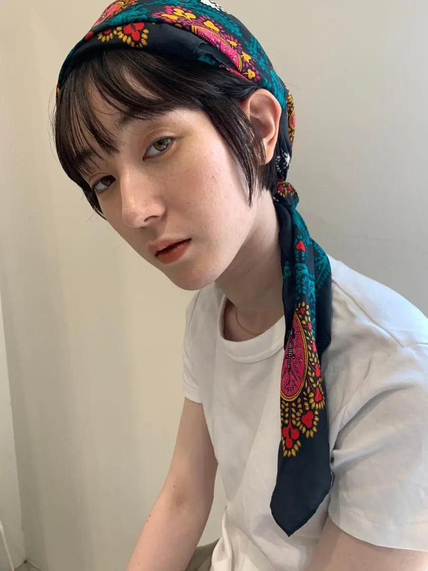ショート パーマ カラー ヘアアレンジ ダブルカラー グラデーションカラー ハイライトカラー イルミナカラー インナーカラー CEINE PATHのヘアスタイル