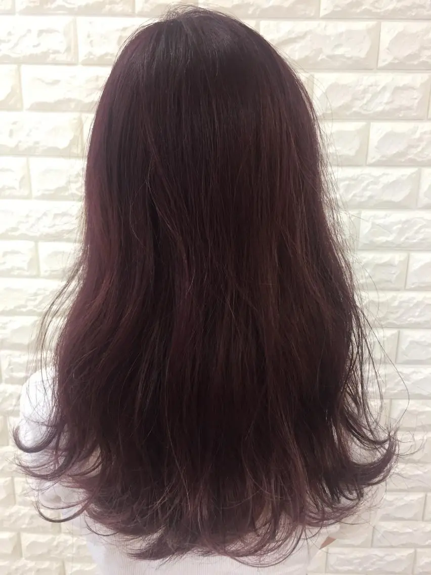 ロング カラー ブリーチ ピンクカラー ヘアカラー トリートメント 盛れるレイヤーカット 得意🌹井上美沙のヘアスタイル