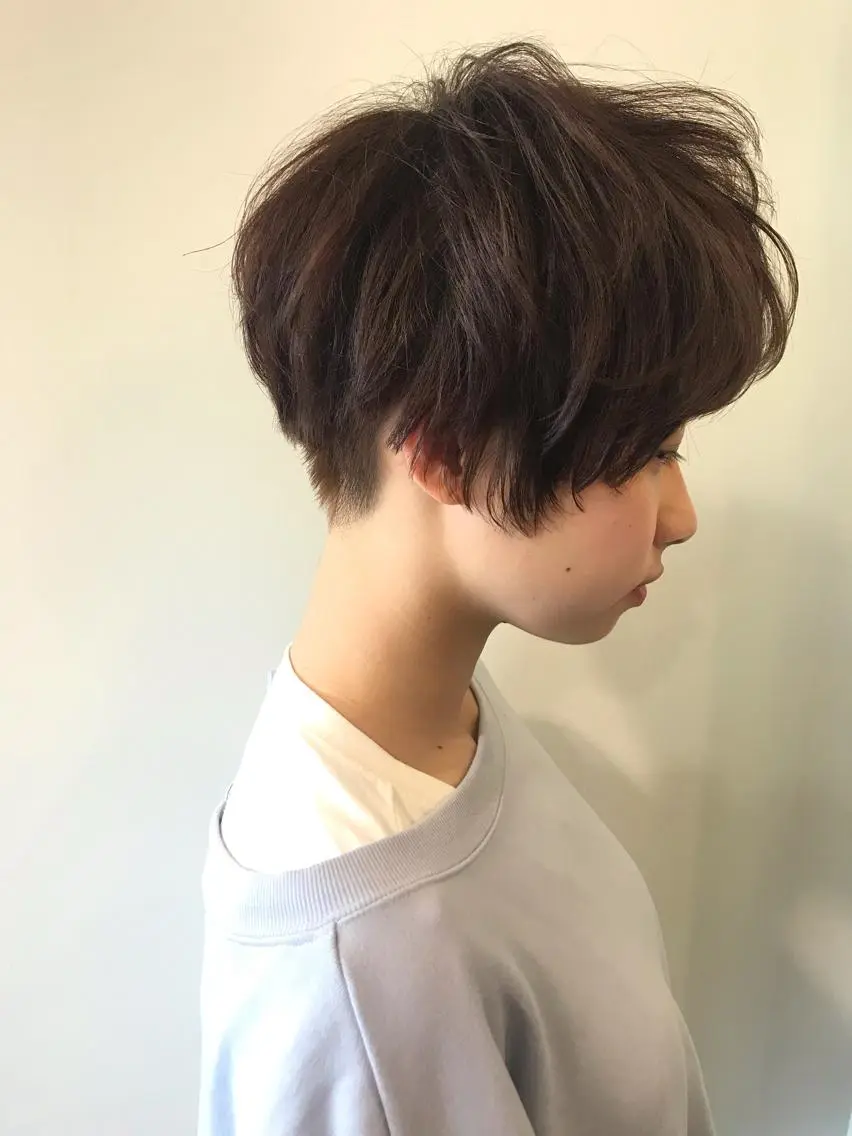 ショート カラー 縮毛矯正/ 髪質改善 /ショート 圍 崇行のヘアスタイル