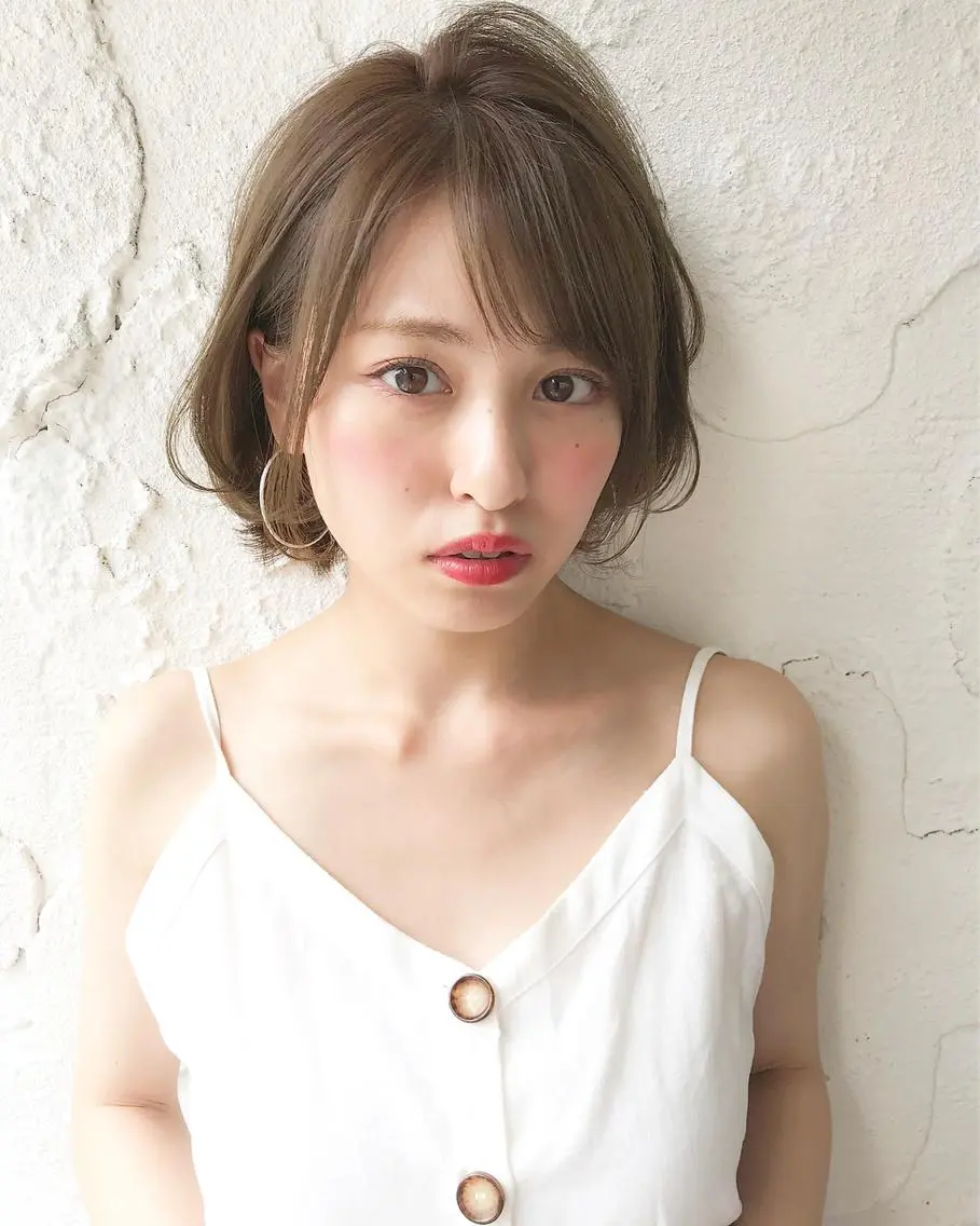 ショート カラー パーマ ヘアアレンジ ショートヘア 韓国ヘア特化型美容師 カワノマイ🇰🇷のヘアスタイル