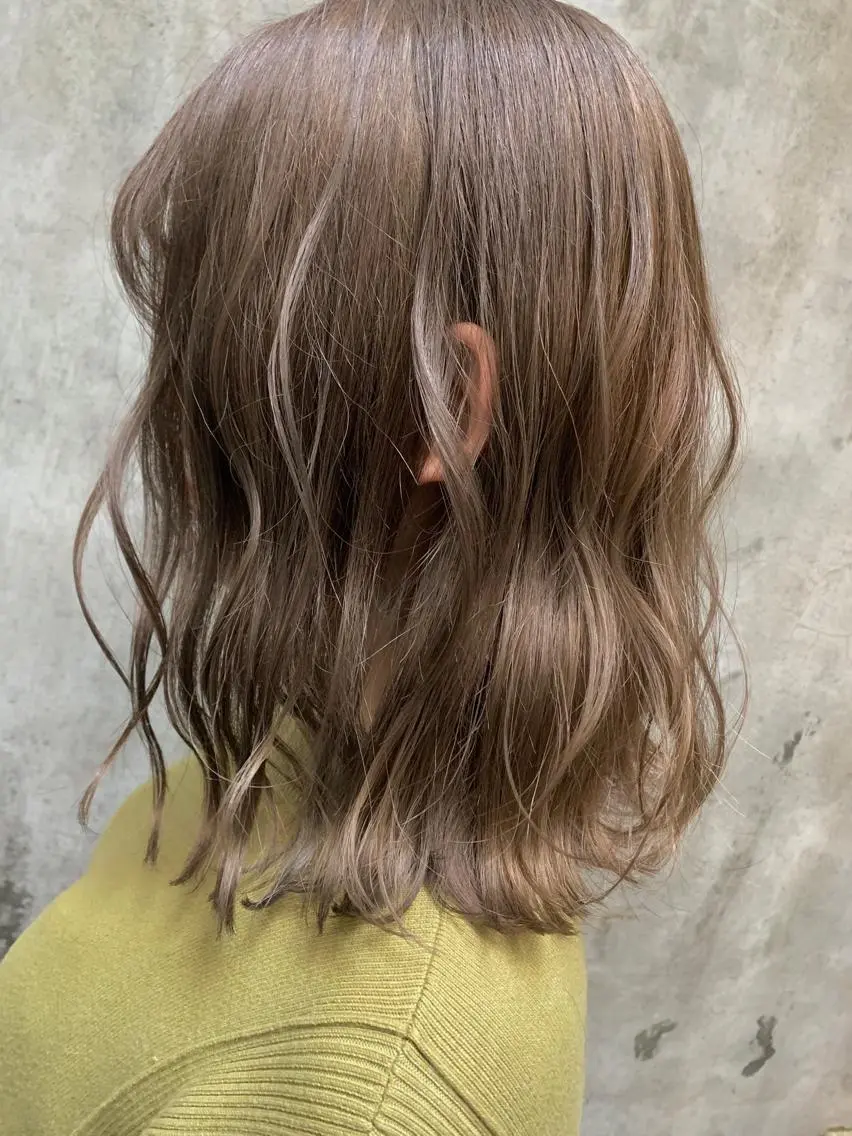ミディアム カラー ヘアカラー トリートメント 髪質改善will hairdesignのヘアスタイル