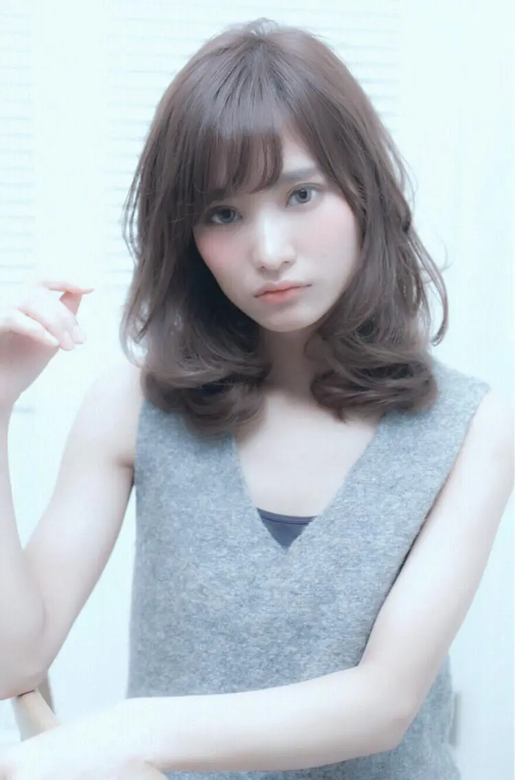 セミロング ボブ 似合わせカット 小顔カット バレイヤージュ 藤沢 髪質改善 竹内ケンゴのヘアスタイル