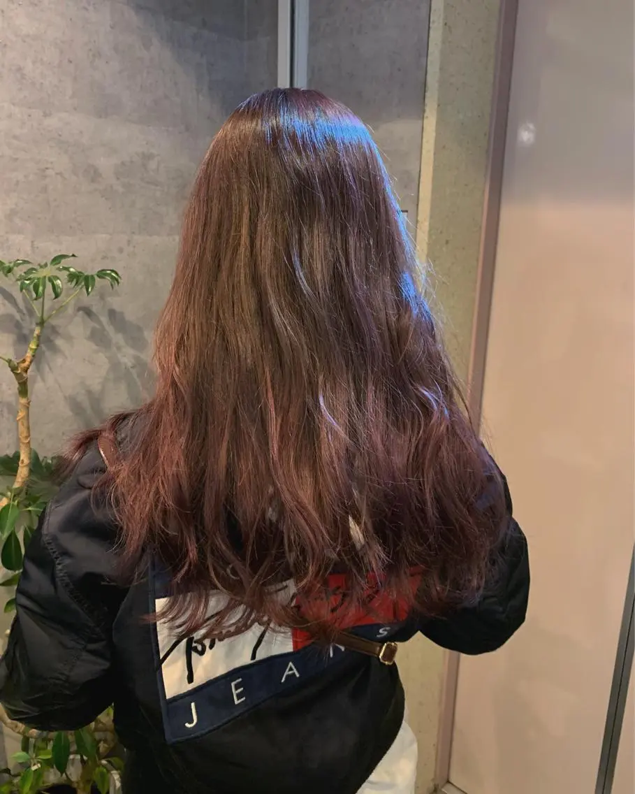 セミロング カラー ピンクカラー バイオレットカラー バイオレットピンク 今野 美栄のヘアスタイル