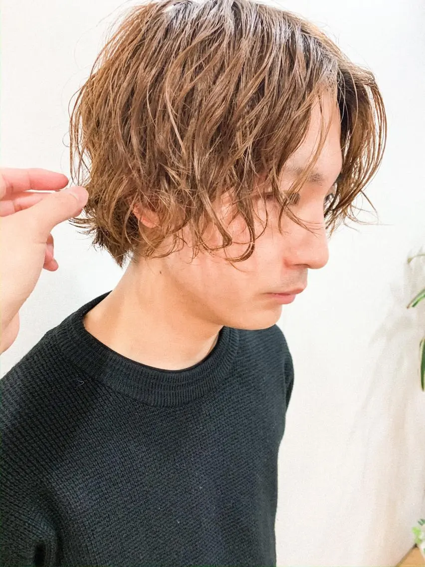 ショート カラー パーマ ヘアアレンジ メンズ メンズスタイル ly本厚木のヘアスタイル