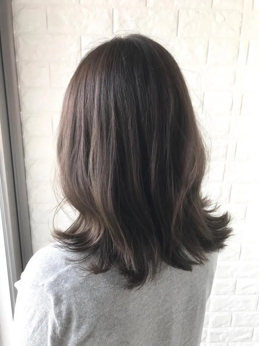ミディアム カラー 透明感カラー グレージュ イルミナカラー 髪質改善縮毛矯正 美容師✂️山崎竜二のヘアスタイル