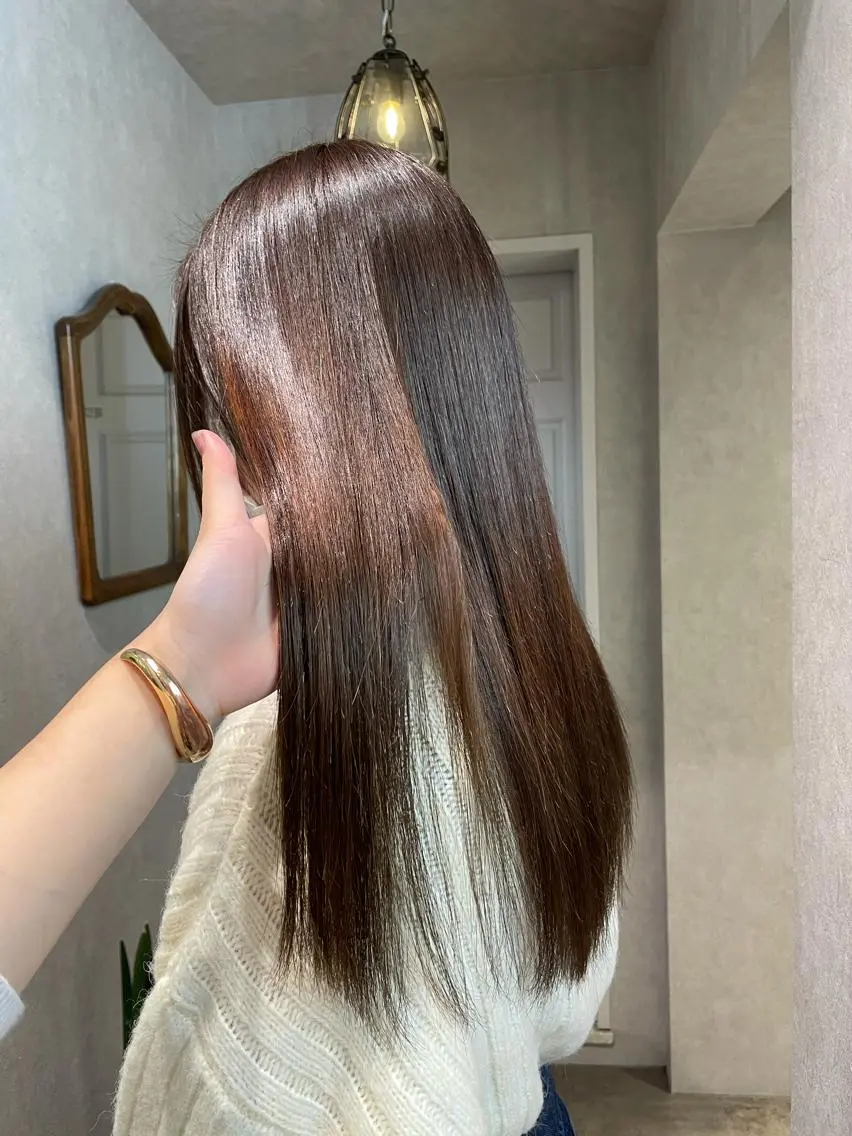 ロング カラー ブラウンカラー ナチュラルブラウン トリートメント ヘアカラー ナチュラル透明感🌱 小山美樹子のヘアスタイル