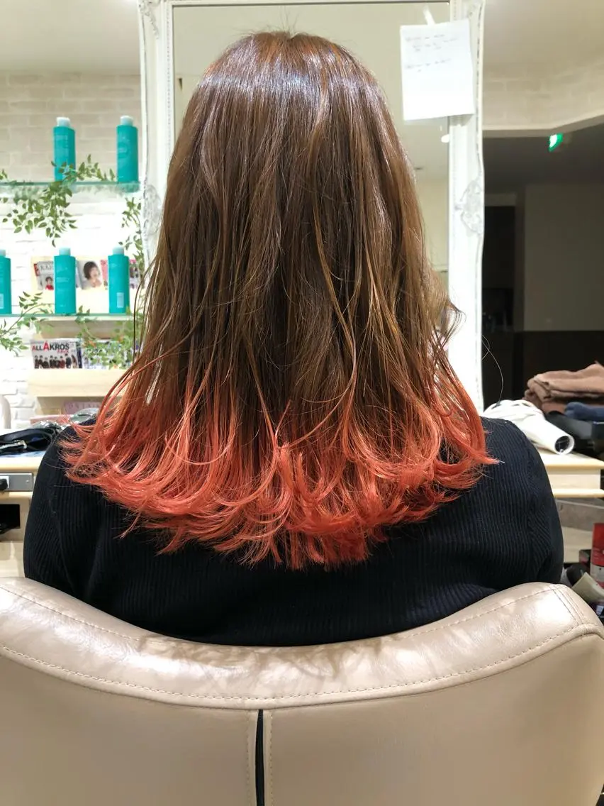 ロング カラー ヘアアレンジ ブリーチ 🌼上水流 彩乃🌼のヘアスタイル