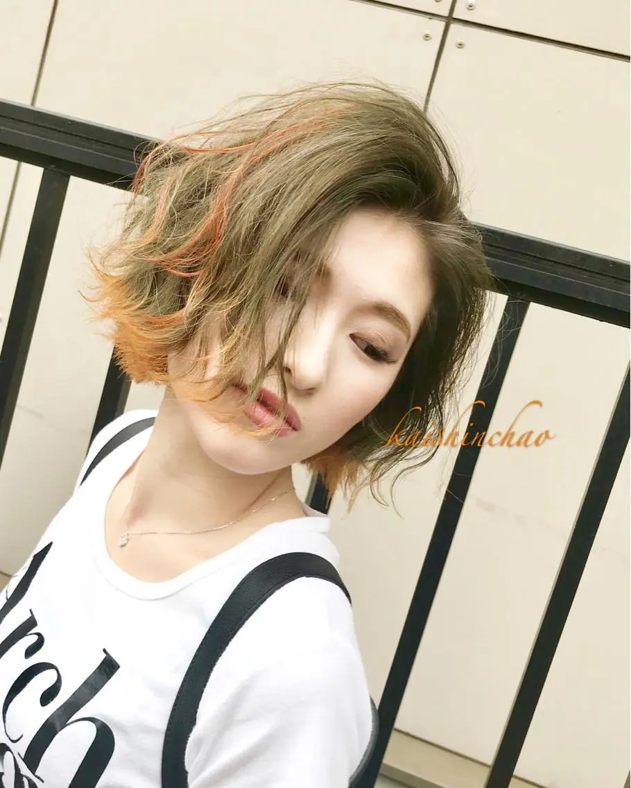 ミディアム カラー パーマ ヘアアレンジ ネイル マツエク・マツパ 吉川 宙翔のヘアスタイル