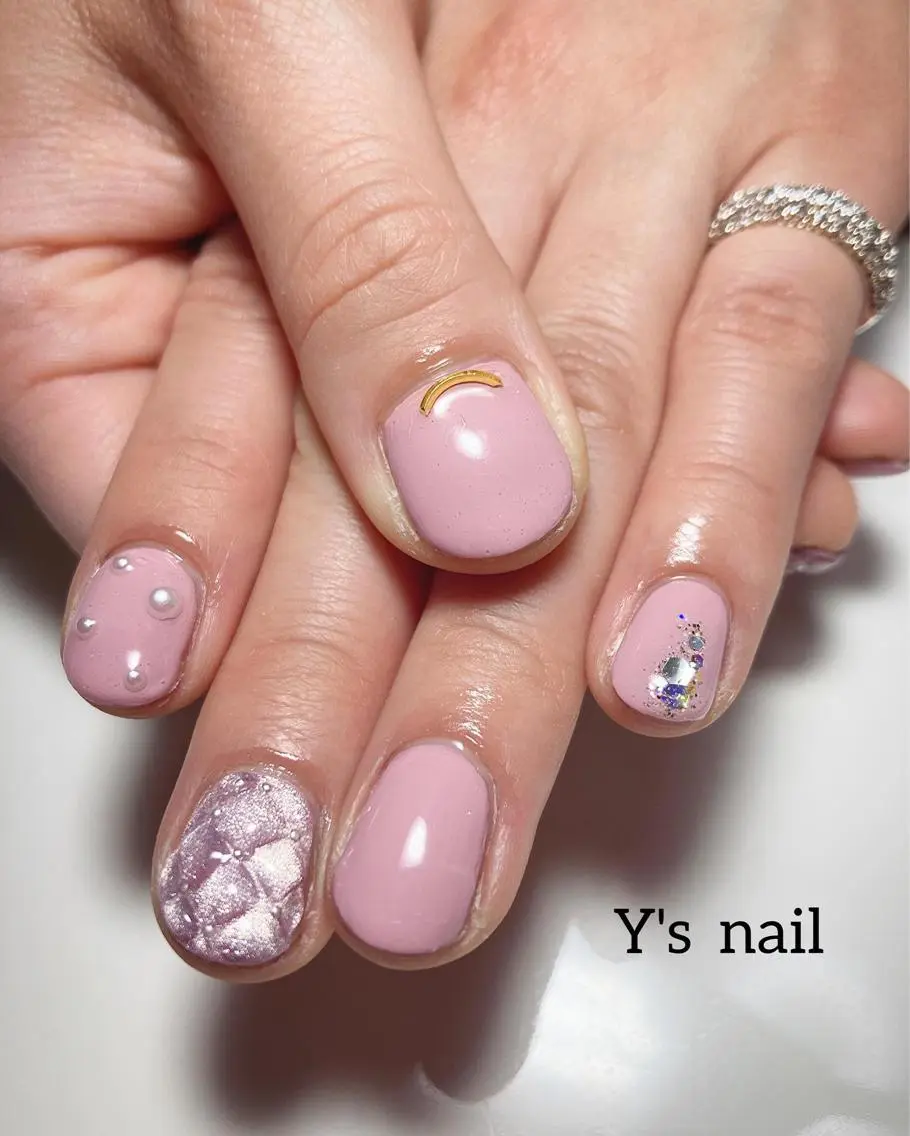 ネイル 桜ネイル 韓国ネイル 手書きが得意🖌️ Y’s  nailのネイルデザイン