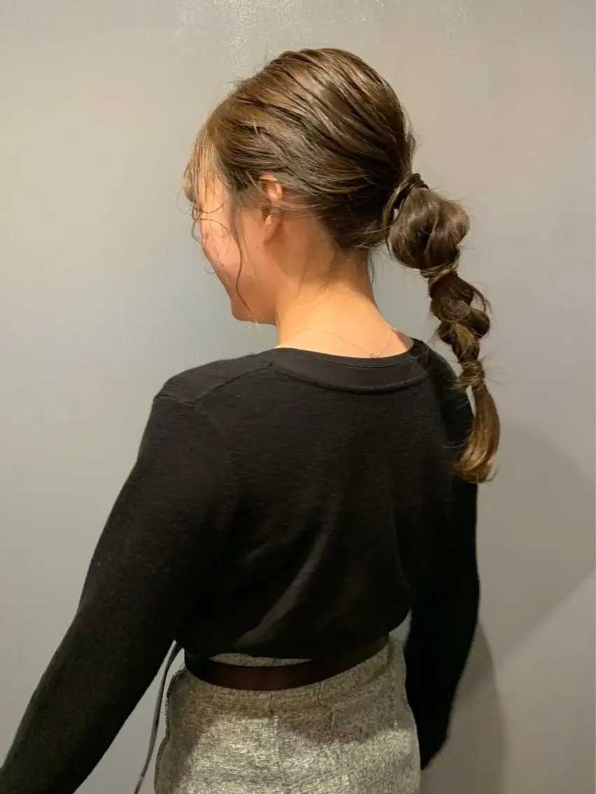 カラー ベージュカラー イズミ ナナコのヘアスタイル