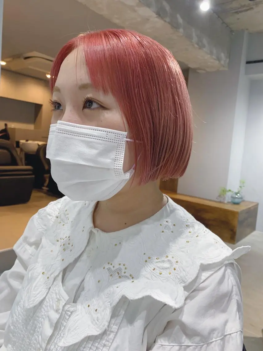 ショート カラー ボブパーマコテ巻き風 パーマNo1深江秀平のヘアスタイル
