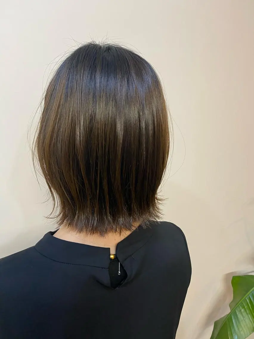 ミディアム ボブ 外ハネヘア MAAT所属 AKANEのヘアスタイル