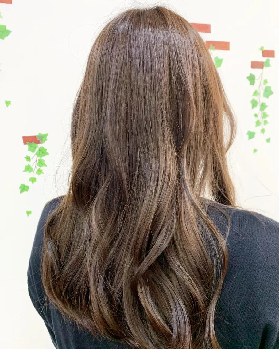ロング パーマ デジタルパーマ 安井 友紀子のヘアスタイル
