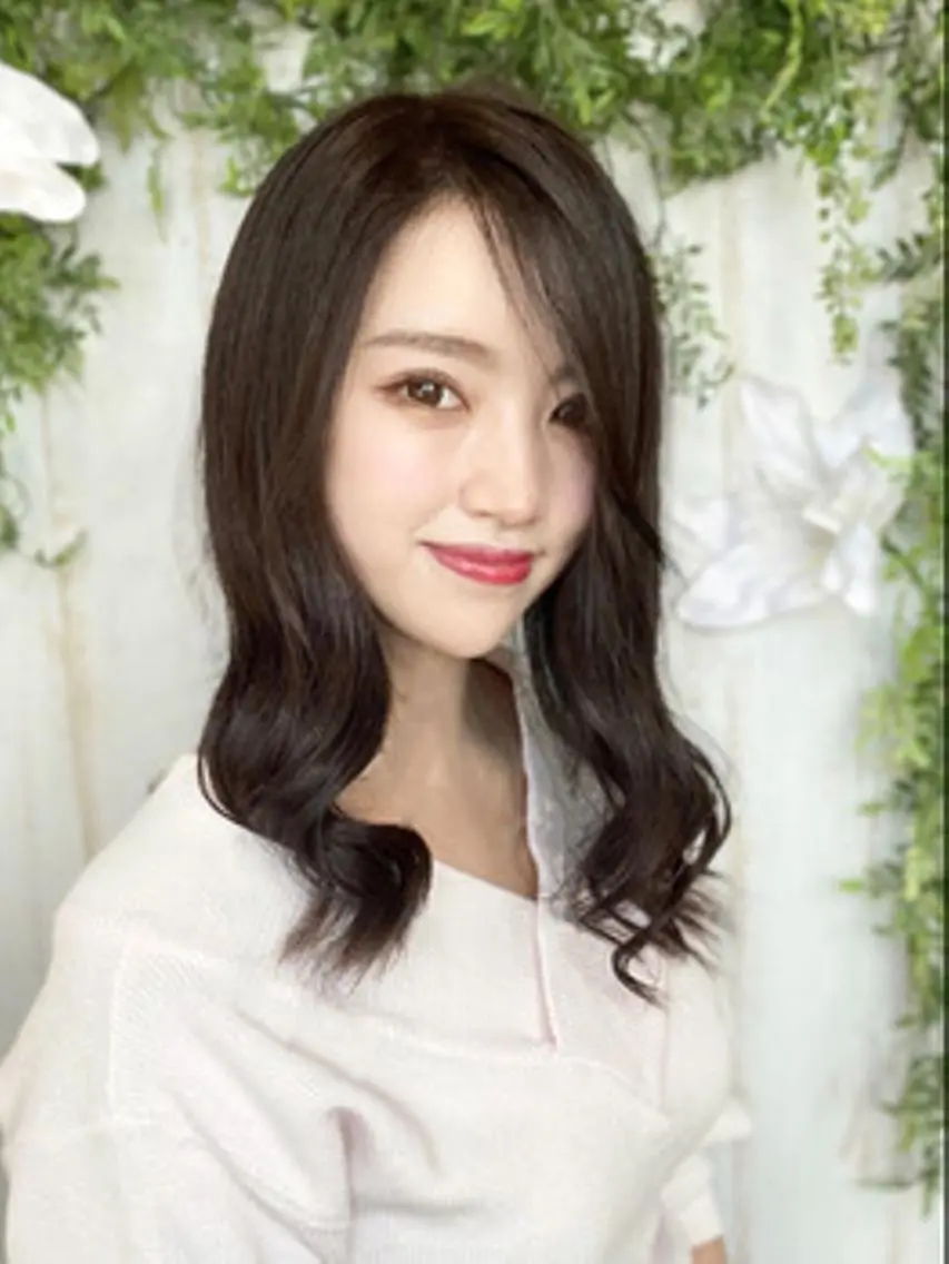 ロング カラー パーマ ヘアアレンジ 大阪レミーエクステ チビ編み込みのヘアスタイル