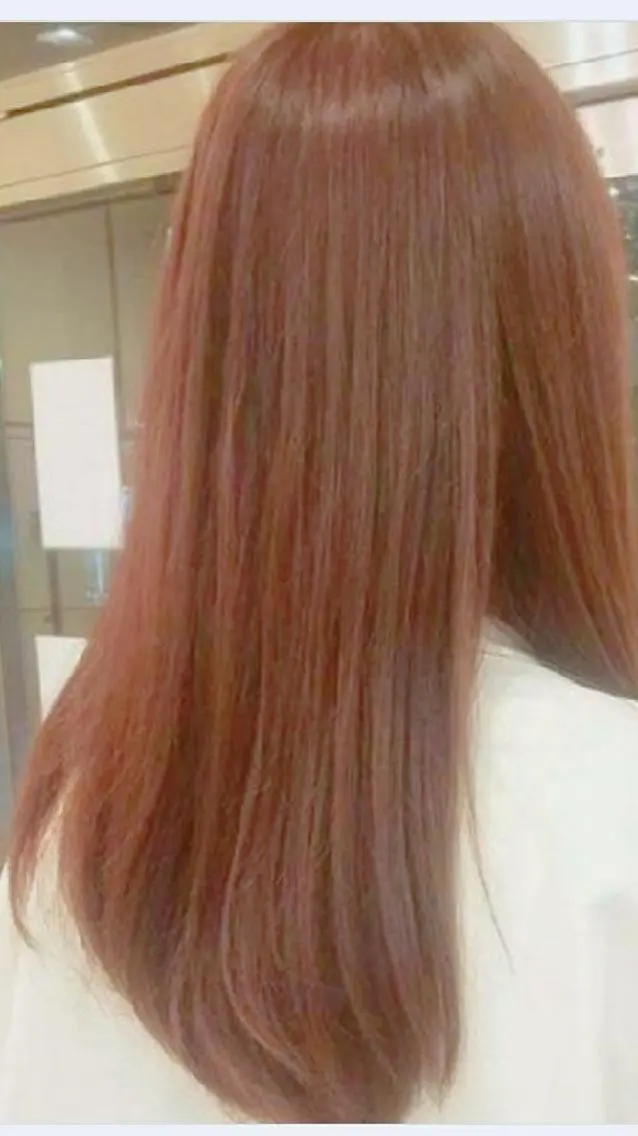 カラー ベージュカラー ピンクカラー 中村 真依のヘアスタイル