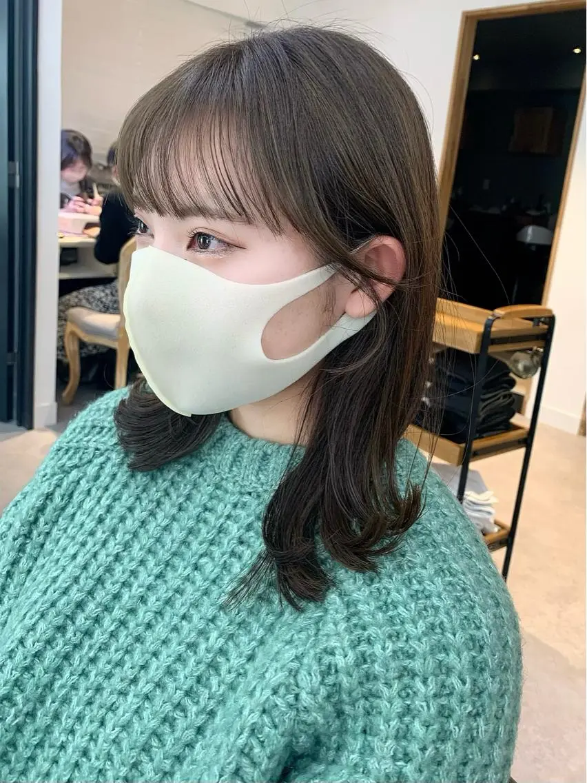 セミロング カラー パーマ ヘアアレンジ メンズ キッズ ネイル マツエク・マツパ アイブロウ カット 縮毛矯正 似合せレイヤー/ 柔らか透明感カラーのヘアスタイル