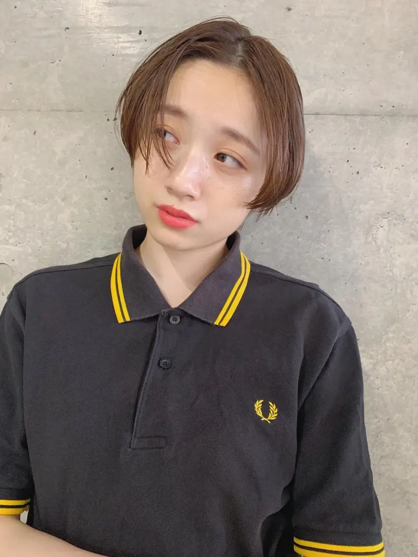 ショート ボブパーマコテ巻き風 パーマNo1深江秀平のヘアスタイル