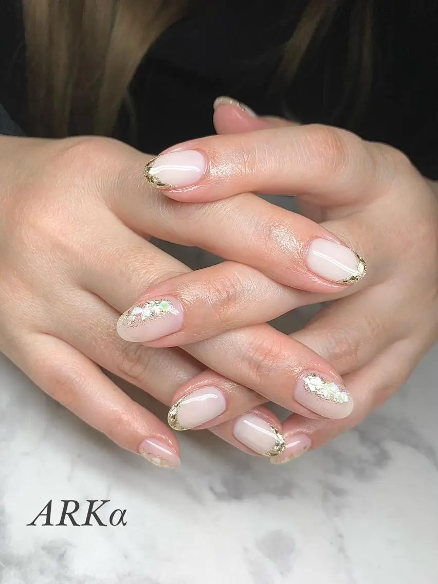 ミディアム ネイル ハンドネイル Nailsalon ARKαのネイルデザイン