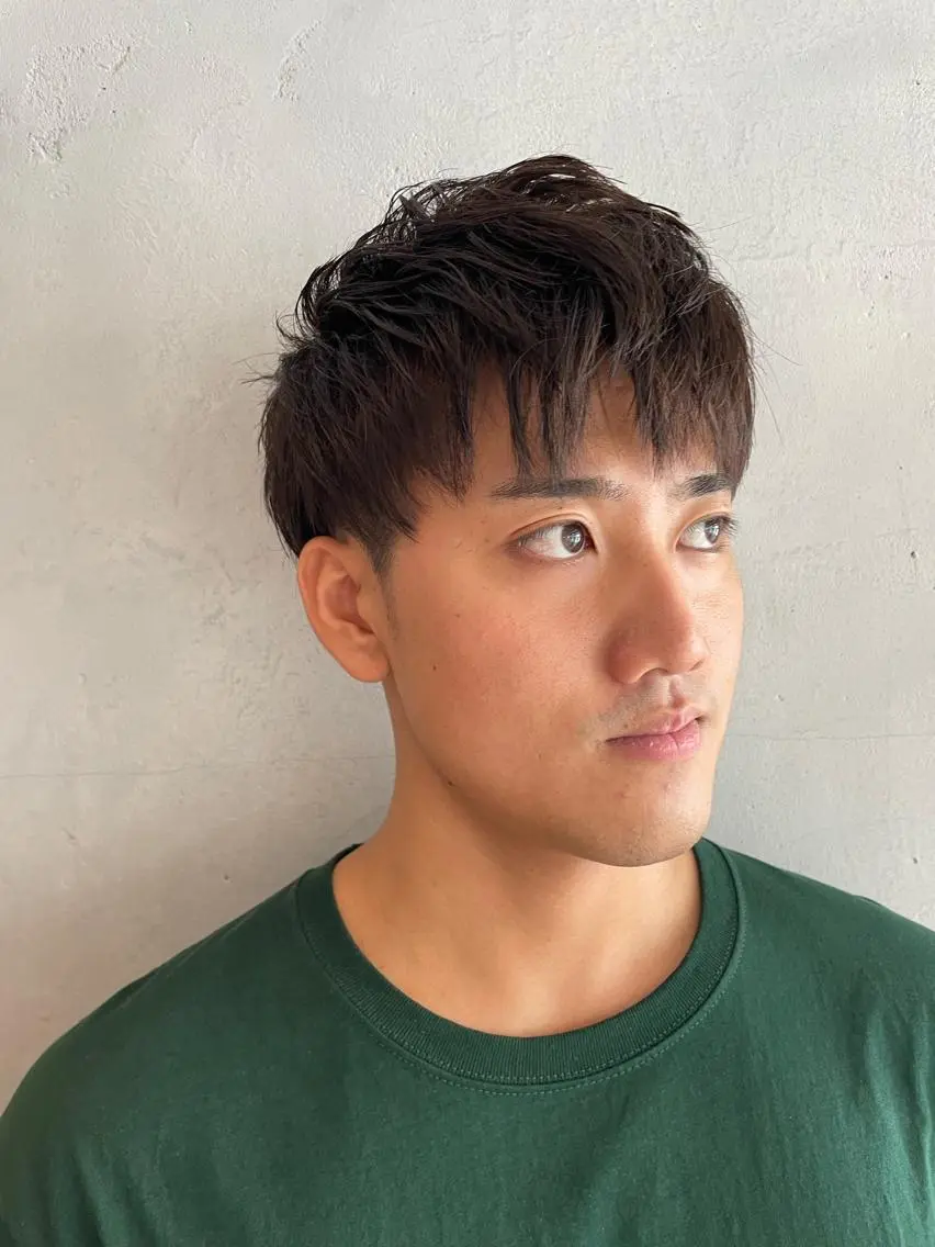 ショート メンズ マッシュ ショートヘア 骨格補正カット✂︎ 🌟菅野陽介🌟のヘアスタイル