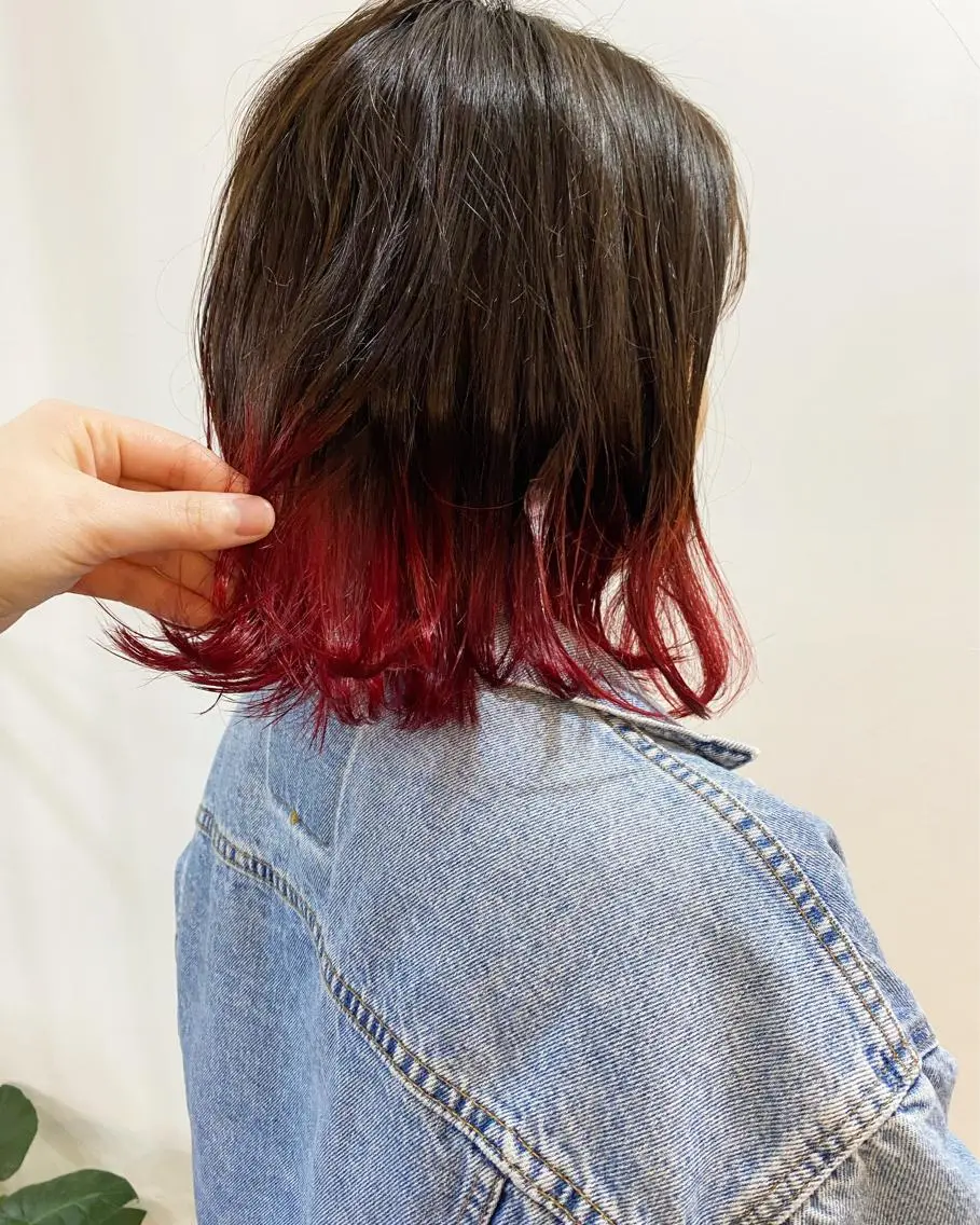 カラー レッドカラー カット ヘアカラー fulam/ WATANABEのヘアスタイル