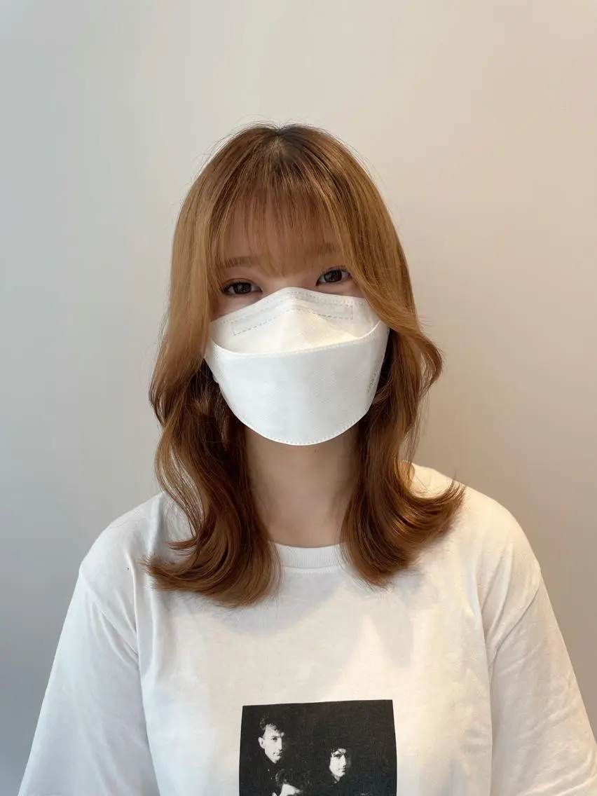 ミディアム 韓国風ヘア レイヤーカット ❤︎︎韓国ヘア❤︎︎ 𝑺𝒉𝒊𝒉𝒐のヘアスタイル