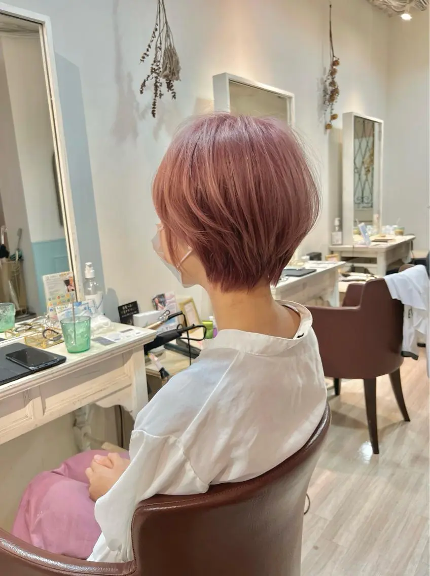 ショート カラー ボブ/パーマ 村中　仁人のヘアスタイル