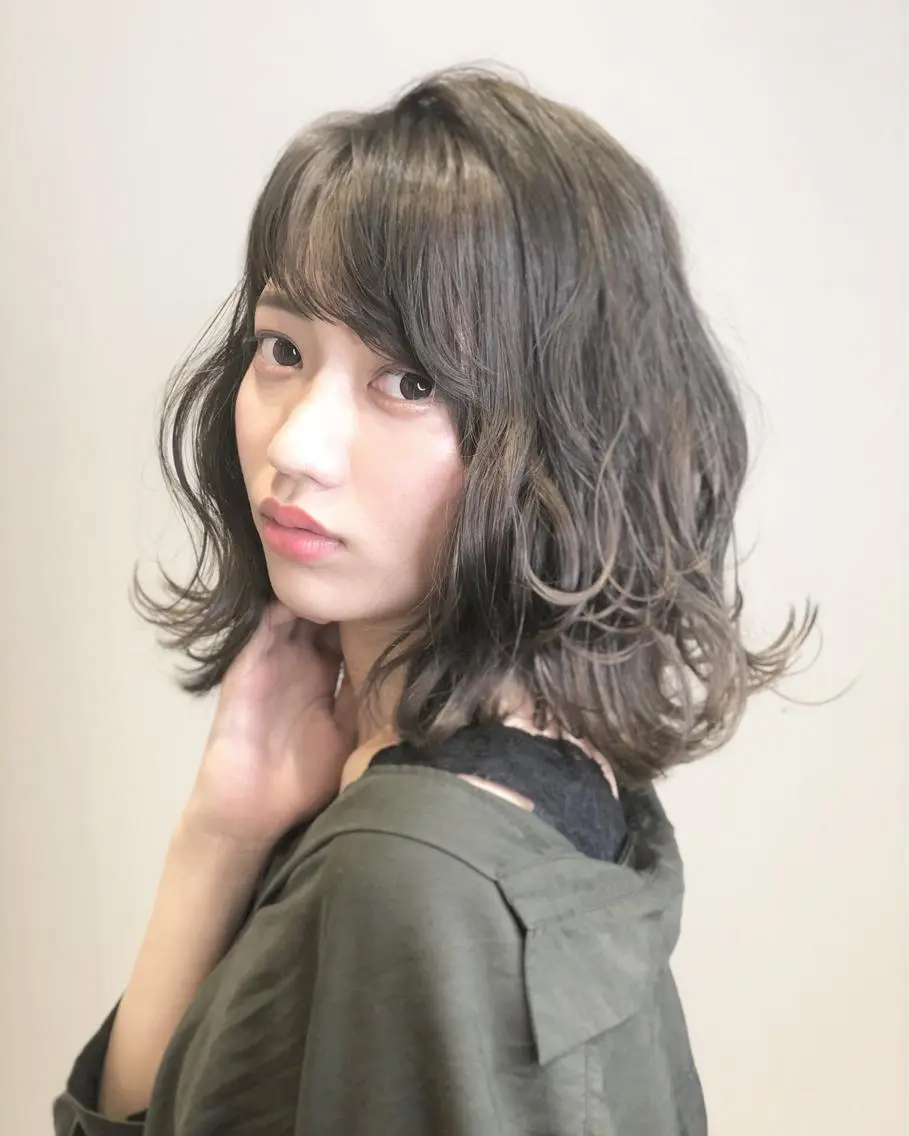 ミディアム ブリーチ/髪質改善 NYNY大久保のヘアスタイル