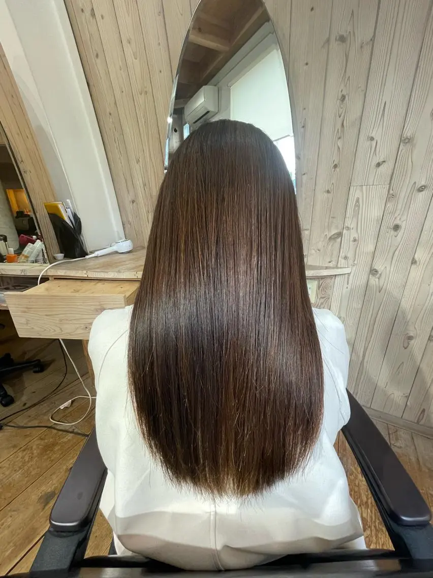 ロング 縮毛矯正 髪質改善 水野のヘアスタイル