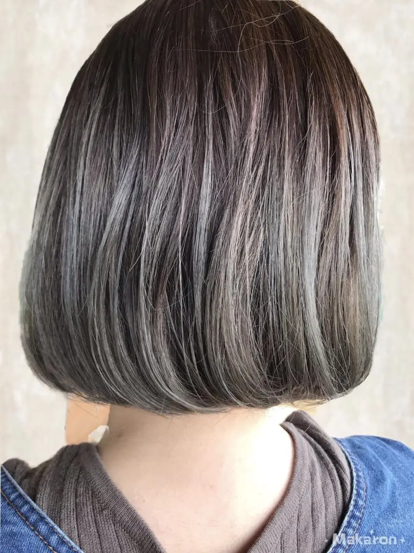 ショート カラー アッシュ ボブ hair works raptureのヘアスタイル