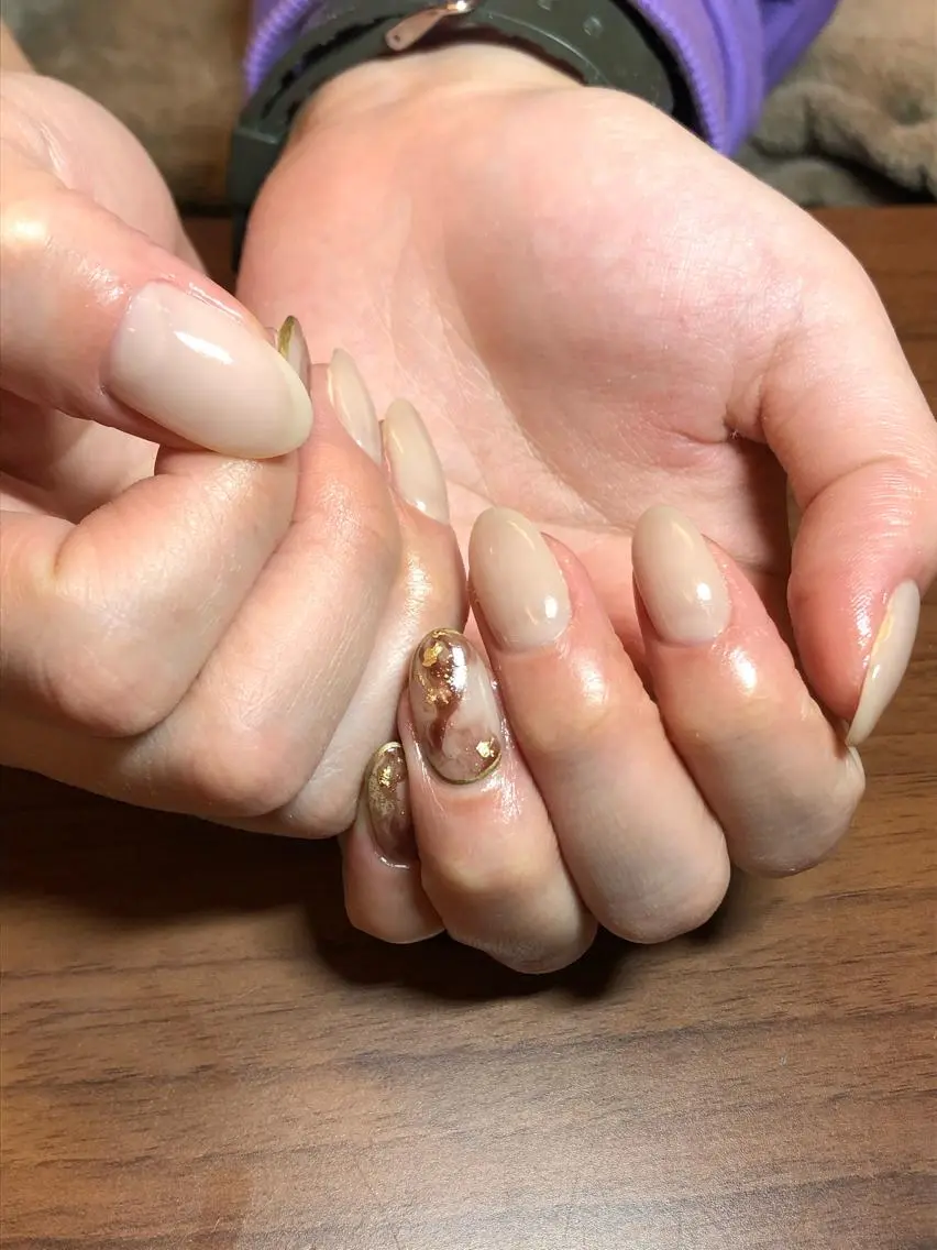 ネイル シンプルネイル M nail はやまうららのネイルデザイン