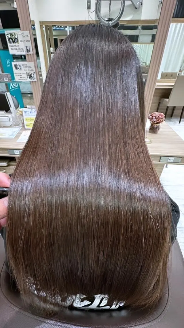 ロング 縮毛矯正 宮本 秀人のヘアスタイル