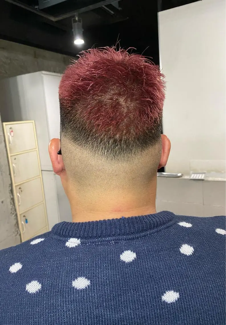 ショート カラー ヘアアレンジ メンズ フェードカット モヒカン ショートヘア カット ヘアカラー ［似合わせヘア］ ✂︎OGURO✂︎のヘアスタイル
