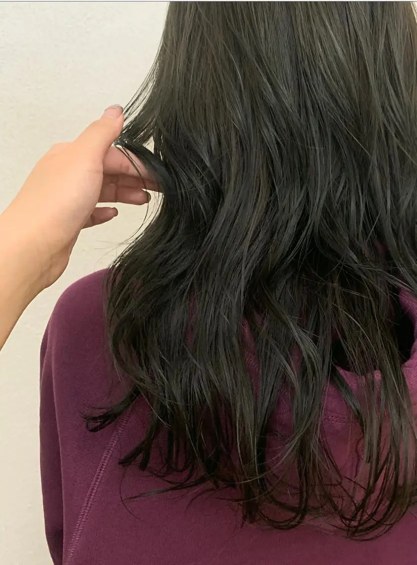 ロング カラー ベージュカラー オリーブベージュ 沖縄/ヘアアレンジ /ナカノのヘアスタイル