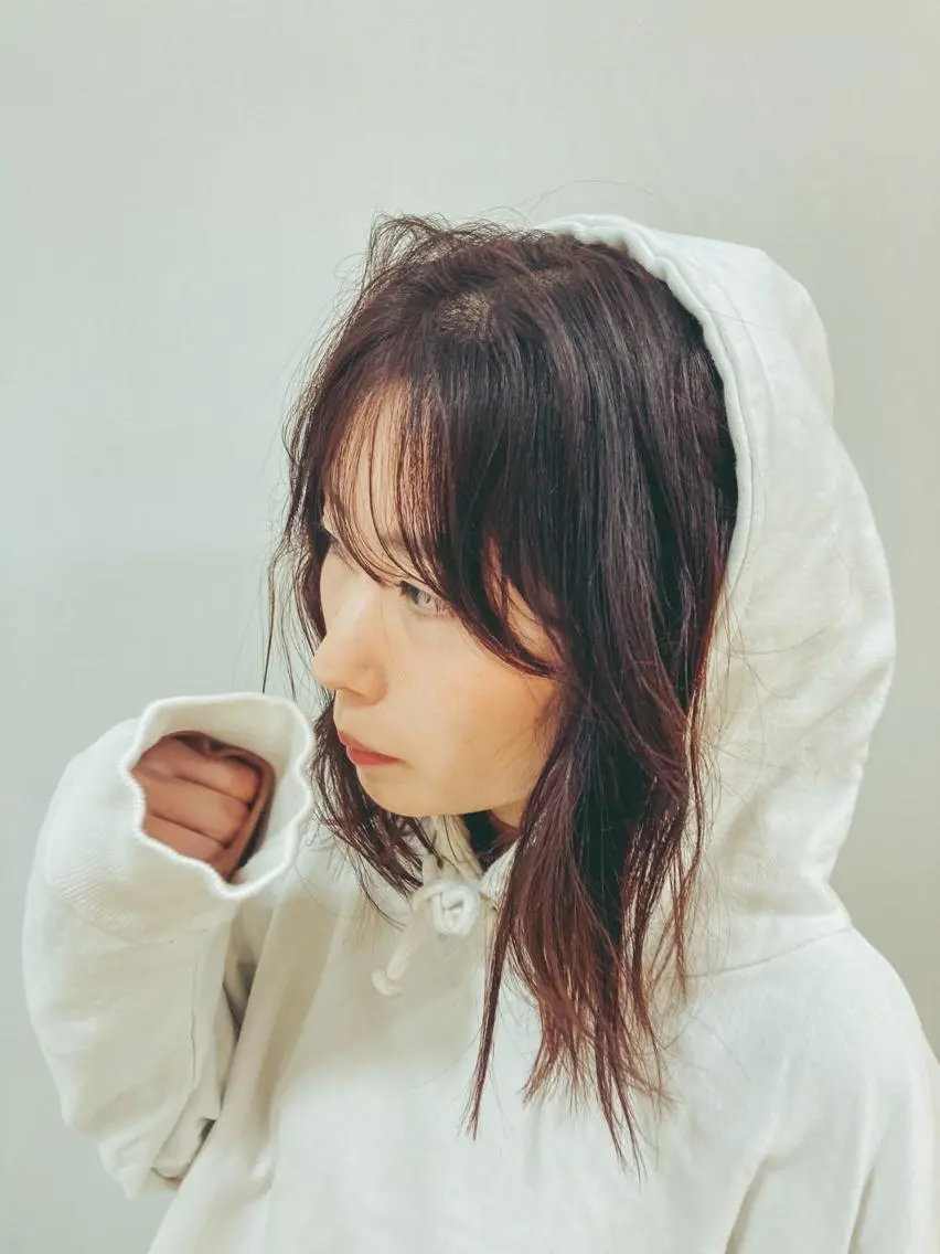 ミディアム カラー カット ヘアカラー トリートメント 樋野 亮のヘアスタイル