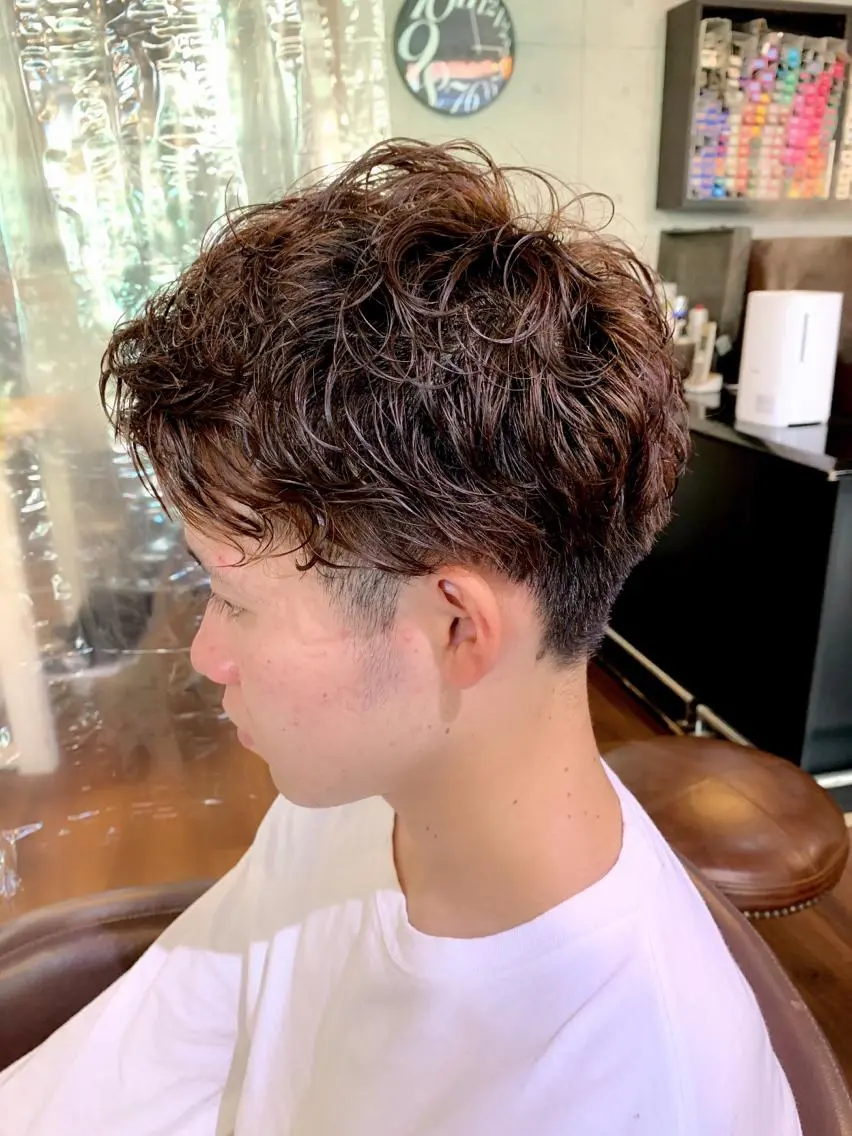 パーマ メンズ カット パーマ ナカジマ ハルカのヘアスタイル