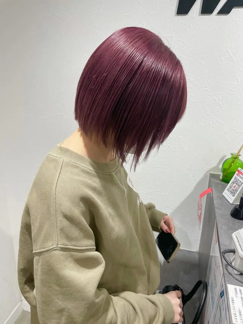 ショート カラー ラベンダーカラー ピンクカラー ピンクラベンダー 🤍2nd🤍田所 美希のヘアスタイル