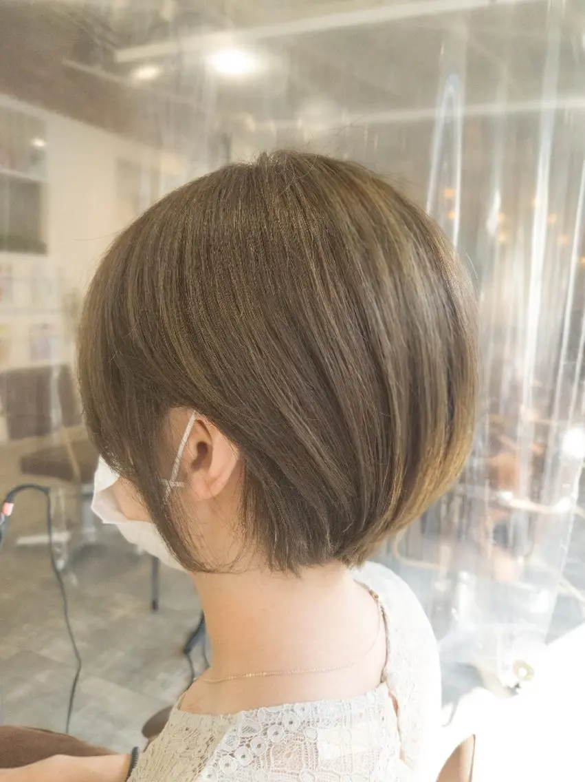 ショート ショートボブ 丸みショート ボブ ショートヘア カット 東梅田/艶カラー/ 大貫一輝のヘアスタイル