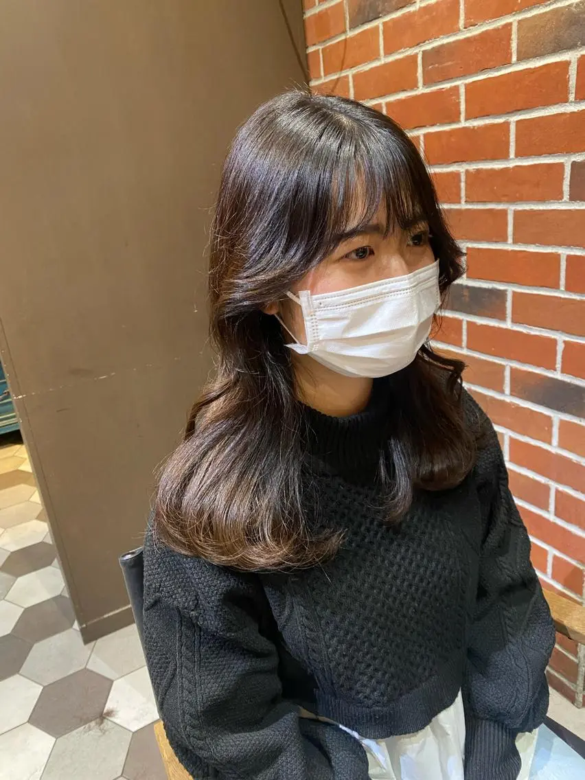 ロング くびれヘア 韓国風ヘア レイヤーカット 髪質改善韓国レイヤー SHIORI🦋のヘアスタイル