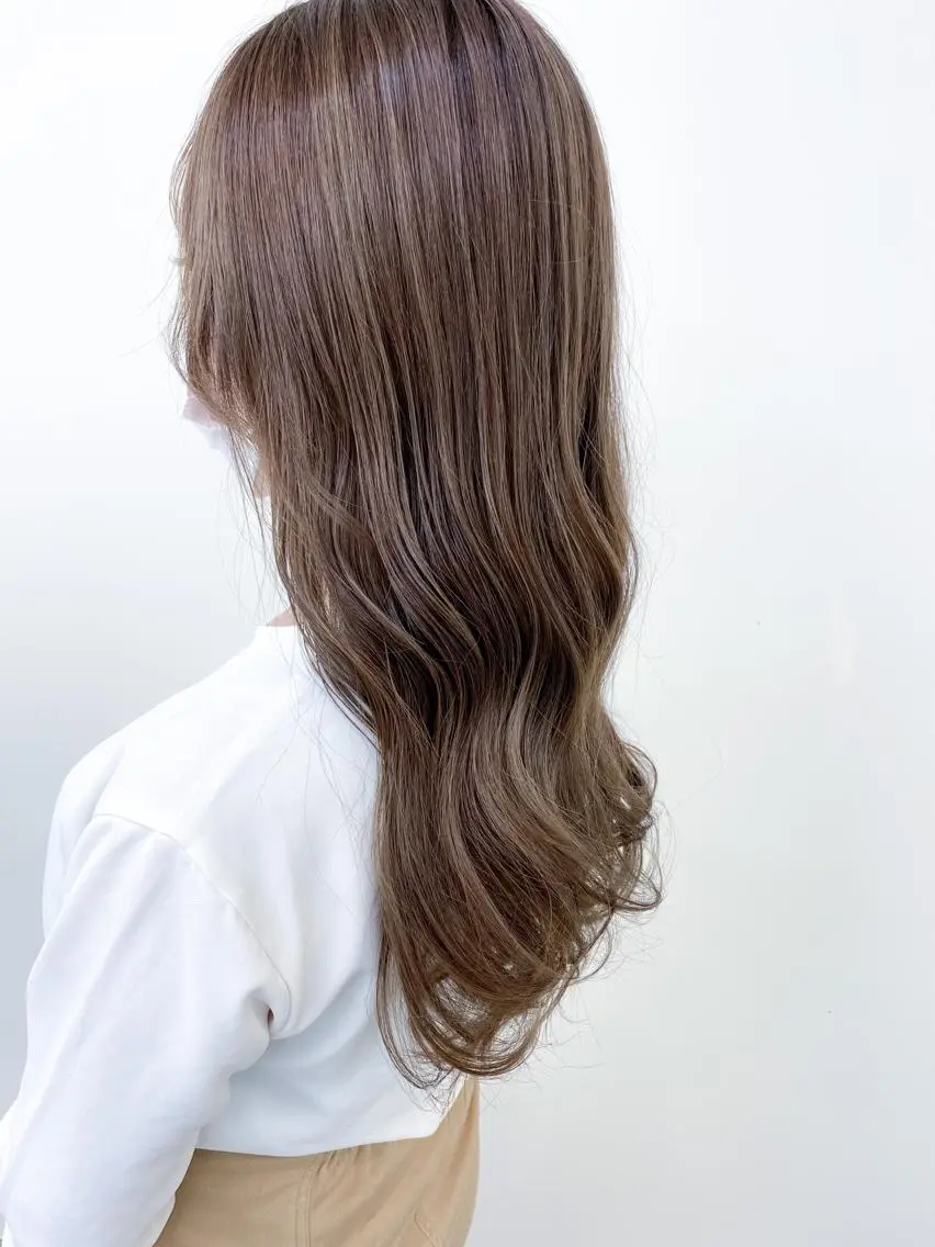 ロング カラー ベージュカラー 透明感カラー ハイライトカラー ハイライト カット ヘアカラー トリートメント 丹羽 隼人/髪質改善 /韓国ヘア🇰🇷のヘアスタイル