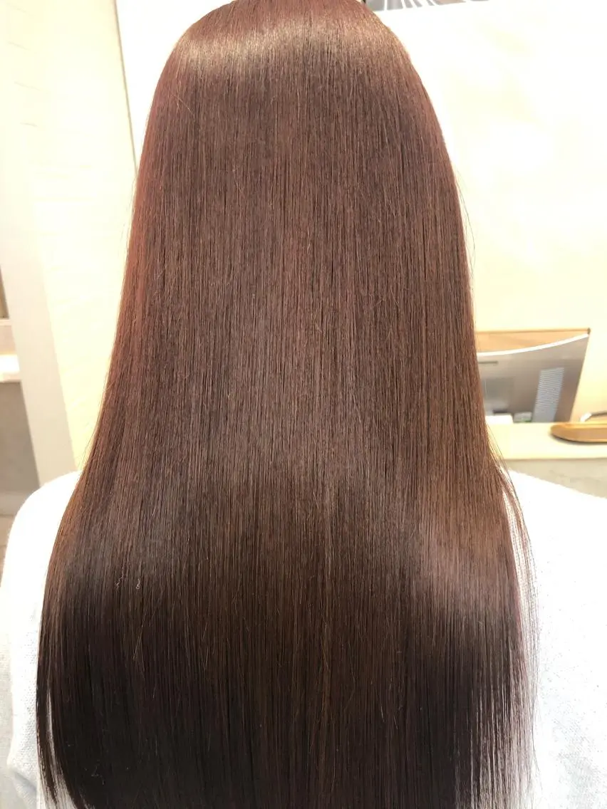 セミロング ヘアカラー 縮毛矯正 トリートメント 【髪質改善特化･ 福田航洋】のヘアスタイル