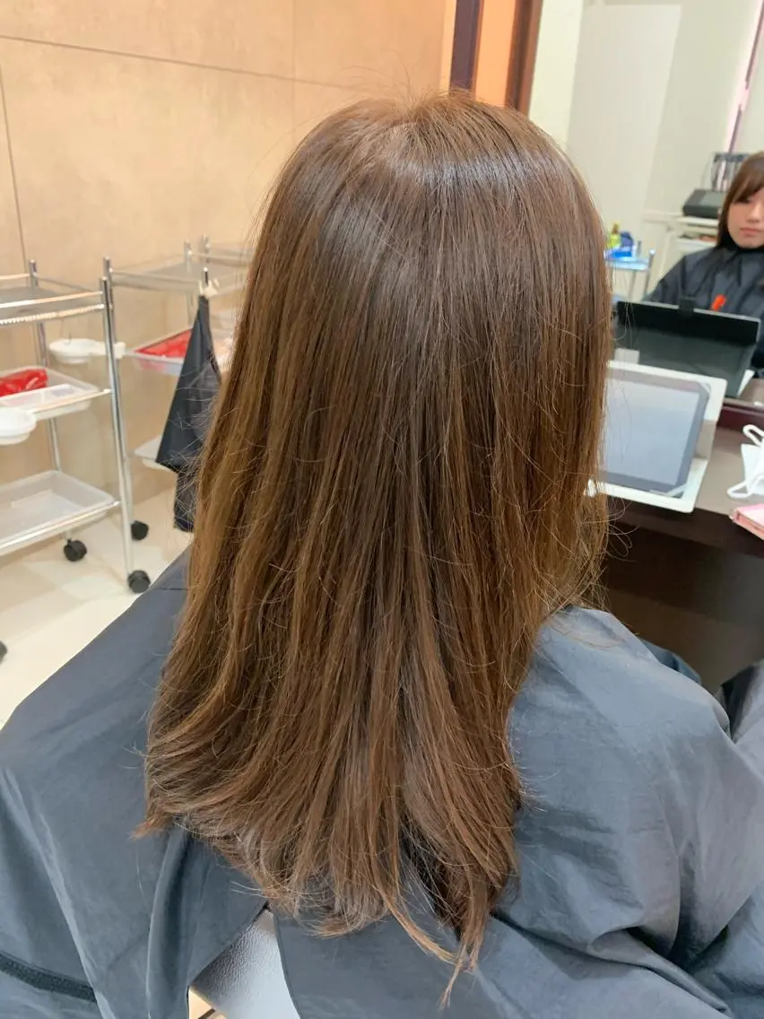 ミディアム カラー ハイトーンカラー 村山 かほのヘアスタイル