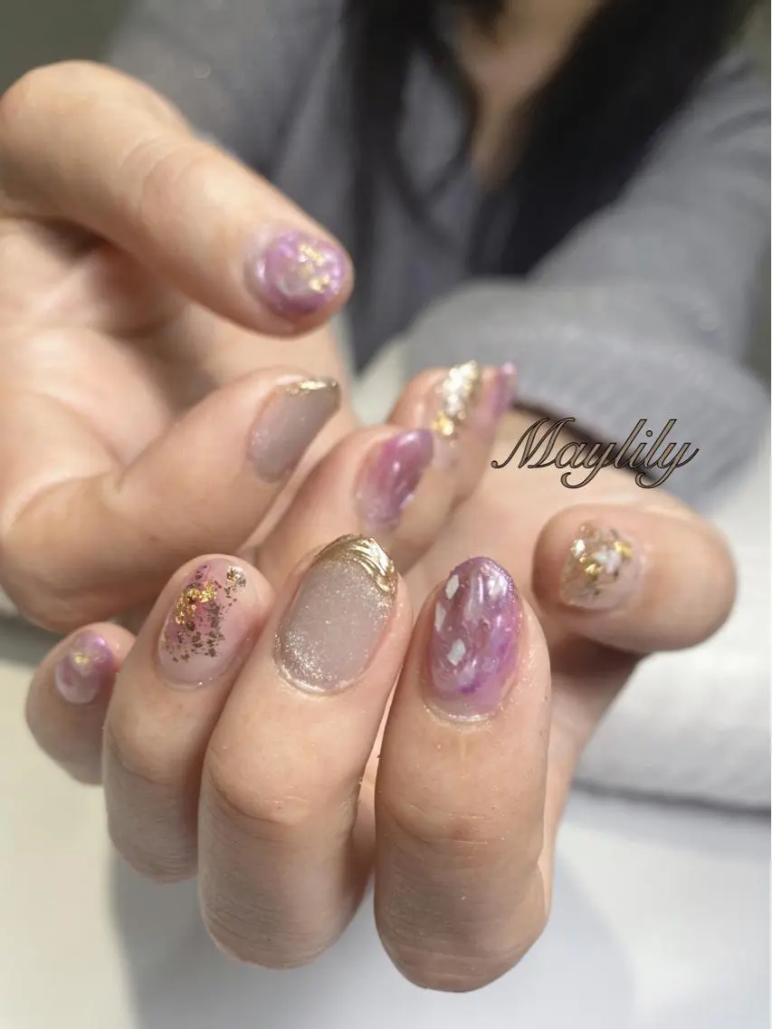 ネイル 持ち込み ハンドネイル Nail salon Maylilyのネイルデザイン