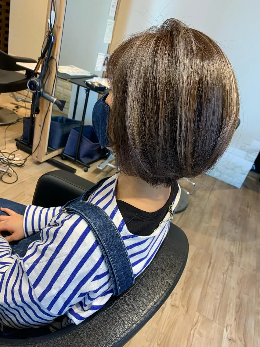 ショート カラー ハイライトカラー ハイライト ヘアカラー 大久保 隆蔵のヘアスタイル